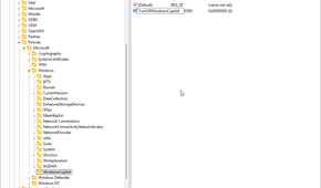 Labeling the new value in Registry Editor.