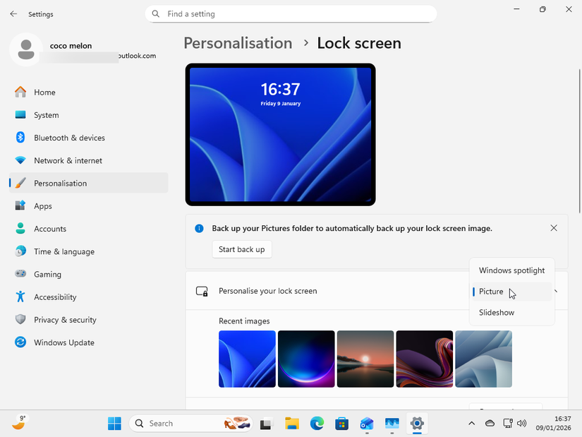 Changing Windows settings to disable lockscreen spam.
