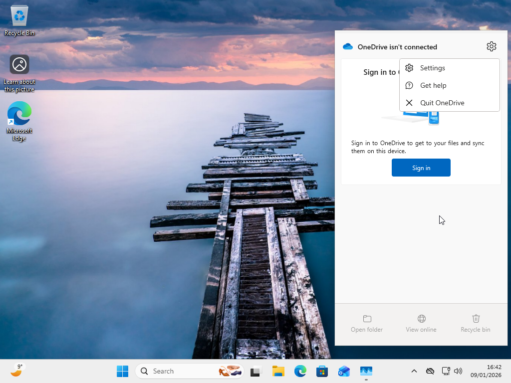 OneDrive settings on Windows 11.