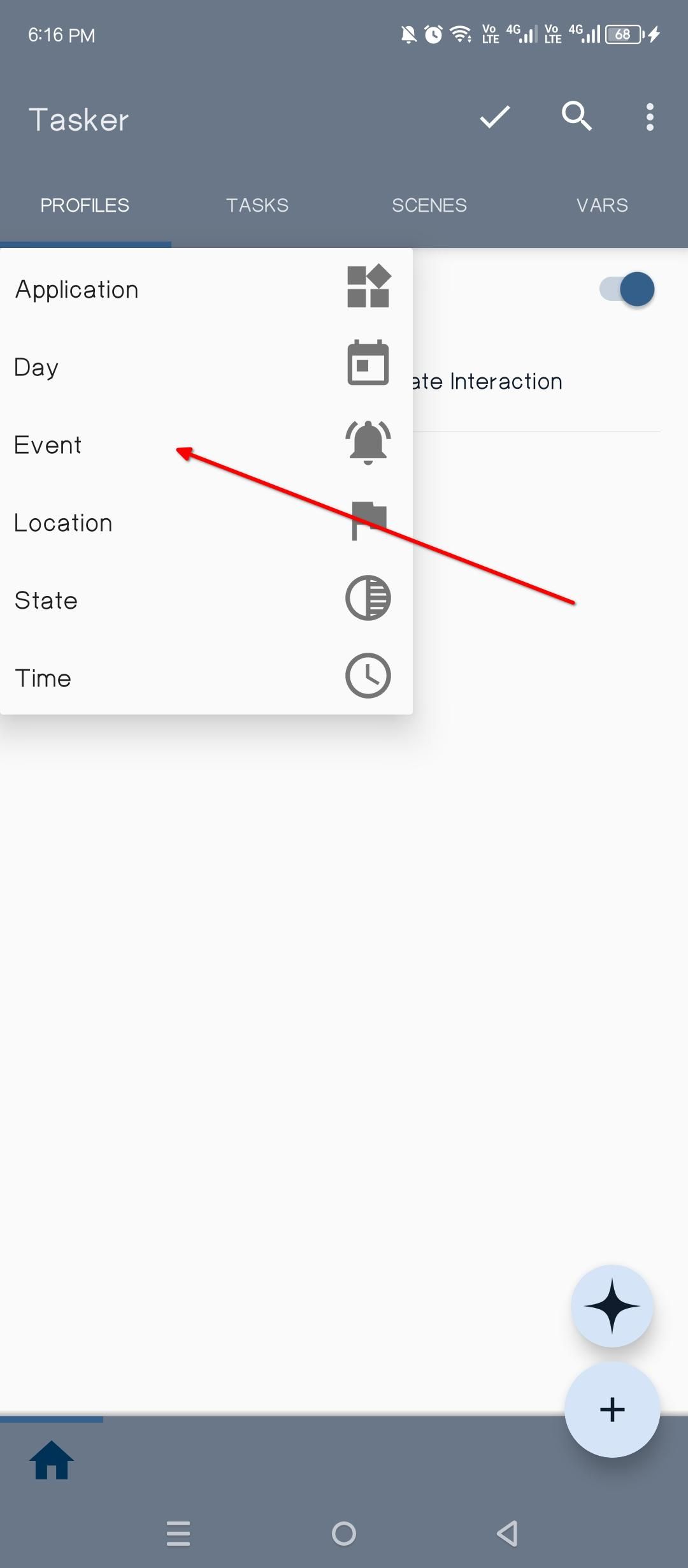 Creating a Tasker profile that monitors the device for screen unlocks.