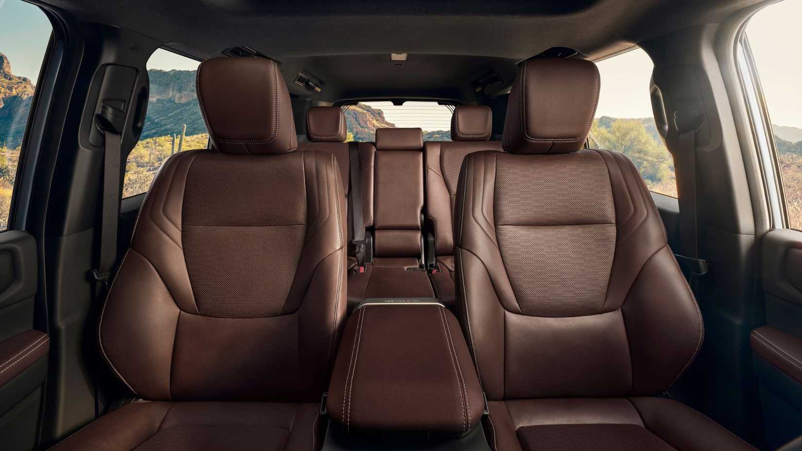 Shot of the interior inside the cabin of a 2026 Toyota Land Cruiser.