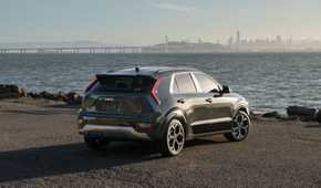 Rear 3/4 shot of a 2026 Kia Niro