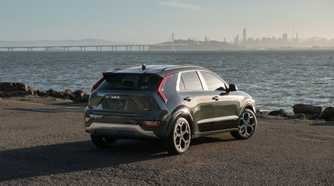 Rear 3/4 shot of a 2026 Kia Niro