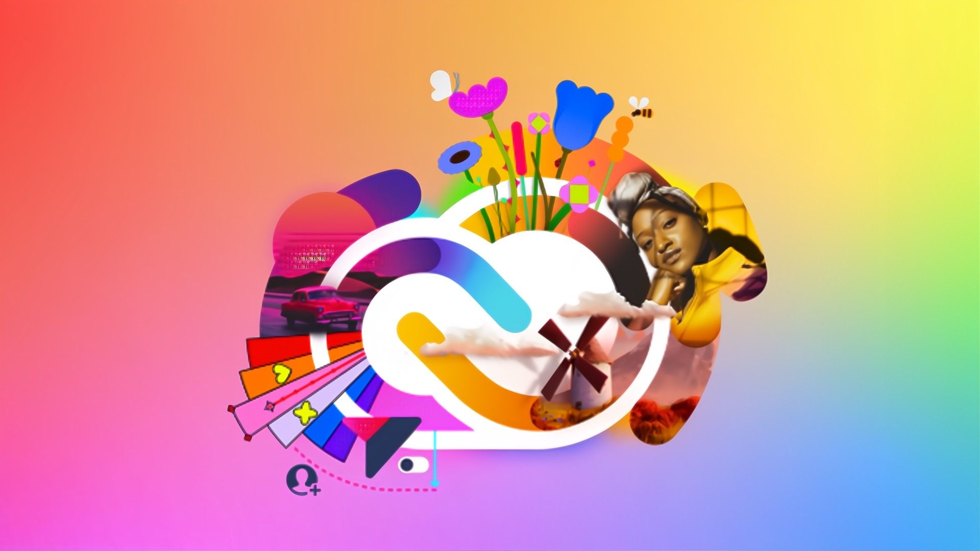 Adobe symbol made with a ong of other logos and such.