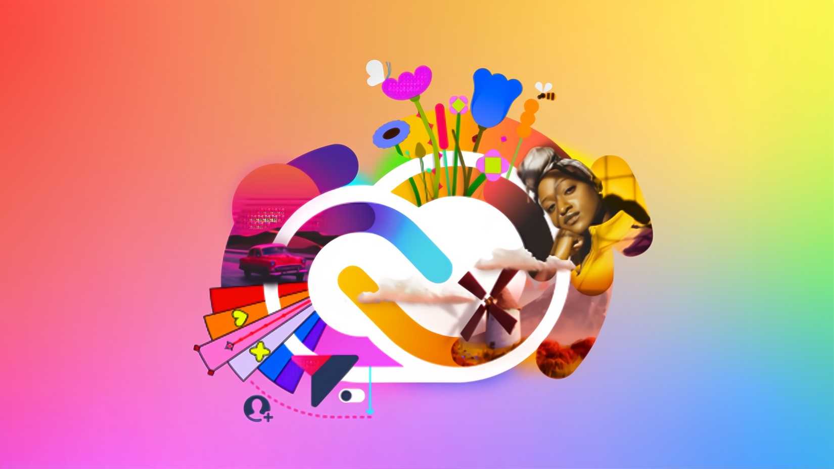 Adobe symbol made with a ong of other logos and such.