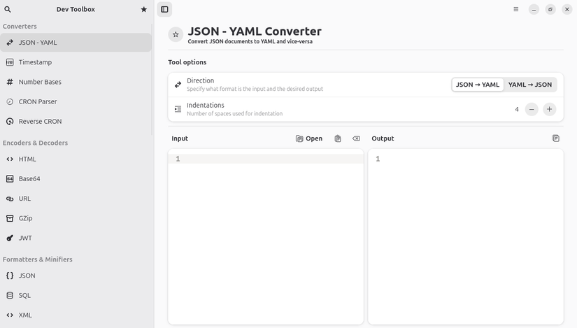 An overview of the Dev Toolbox software on Linux.