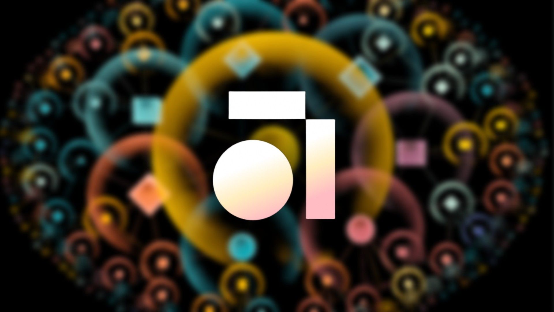 Anytype logo on a background with circles around them.