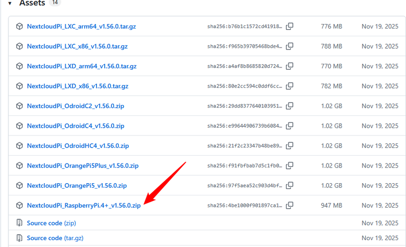 Descargando NextcloudPi desde GitHub.