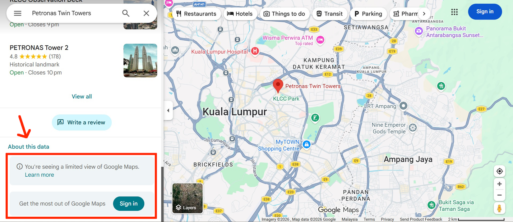 Mpas Sign Google Maps will make you sign in to get its best features