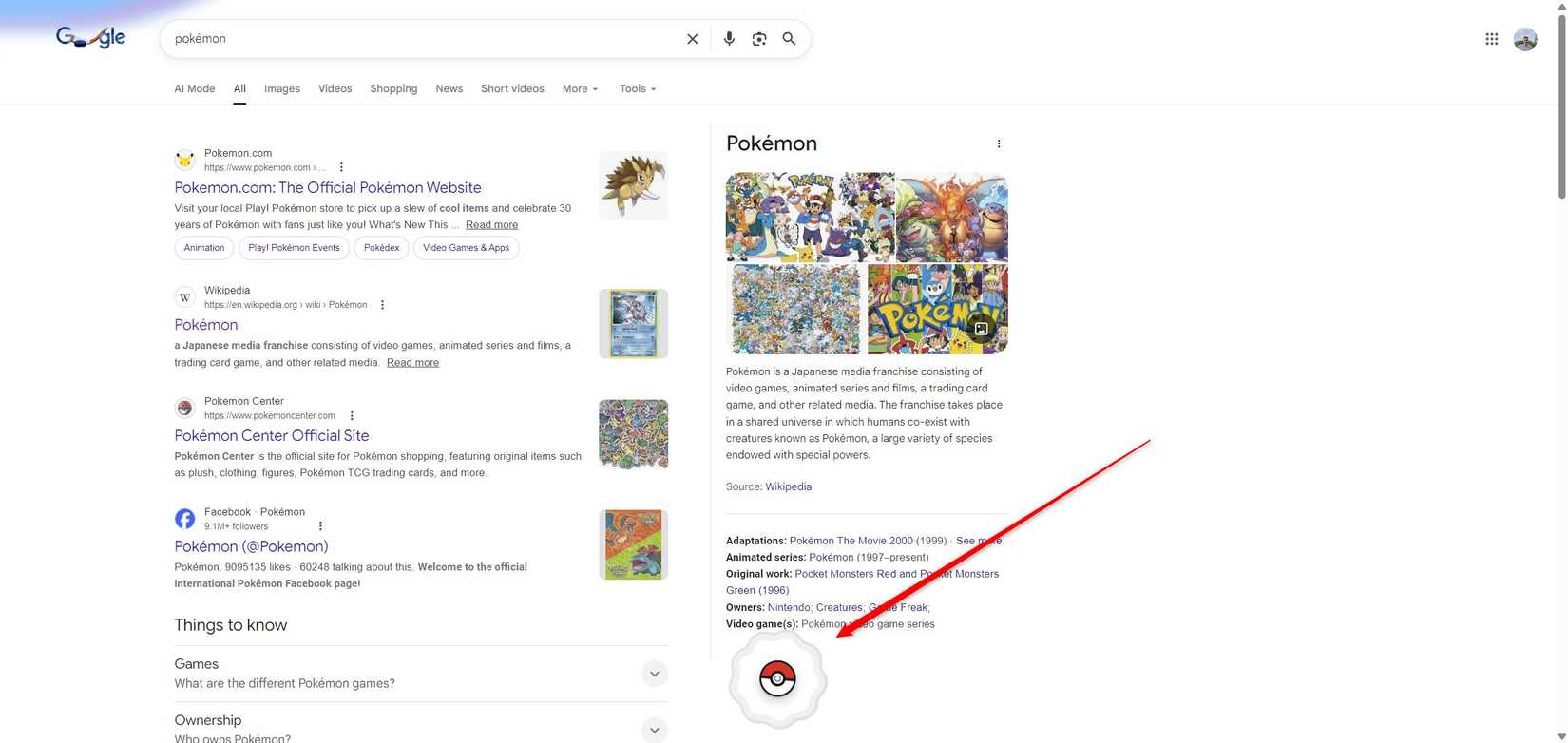 The Google Pokemon game.