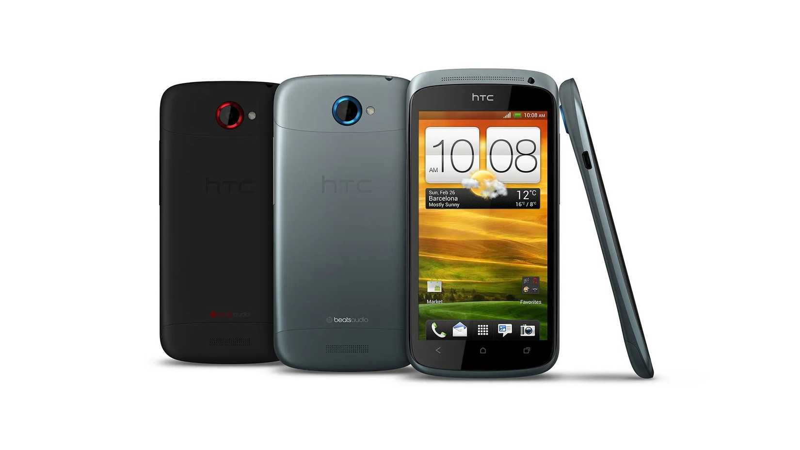 HTC One S against a plain white background. 