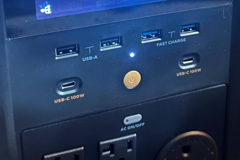 Button to power electric generator.