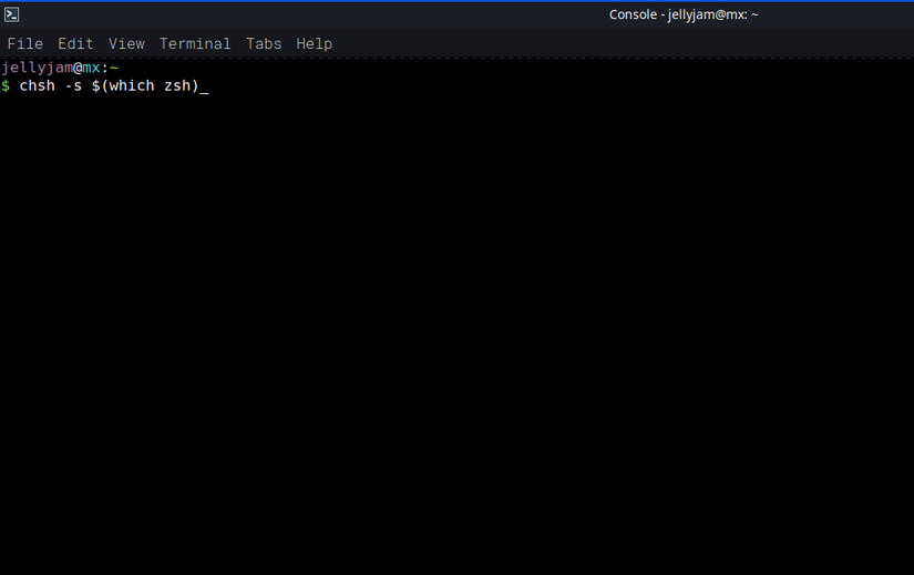 Замена оболочки Linux.