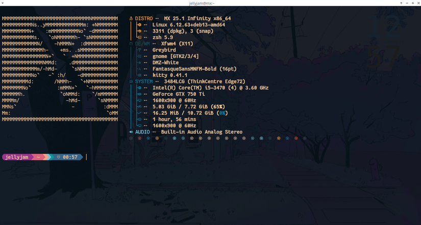 Fastfetch запускается при открытии терминала.