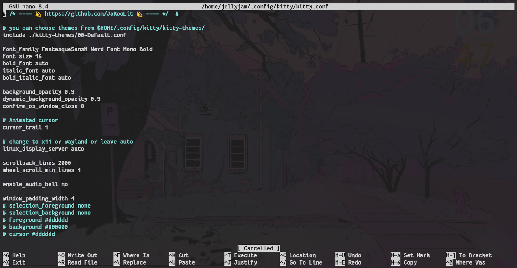 Kitty: настройка оформления.