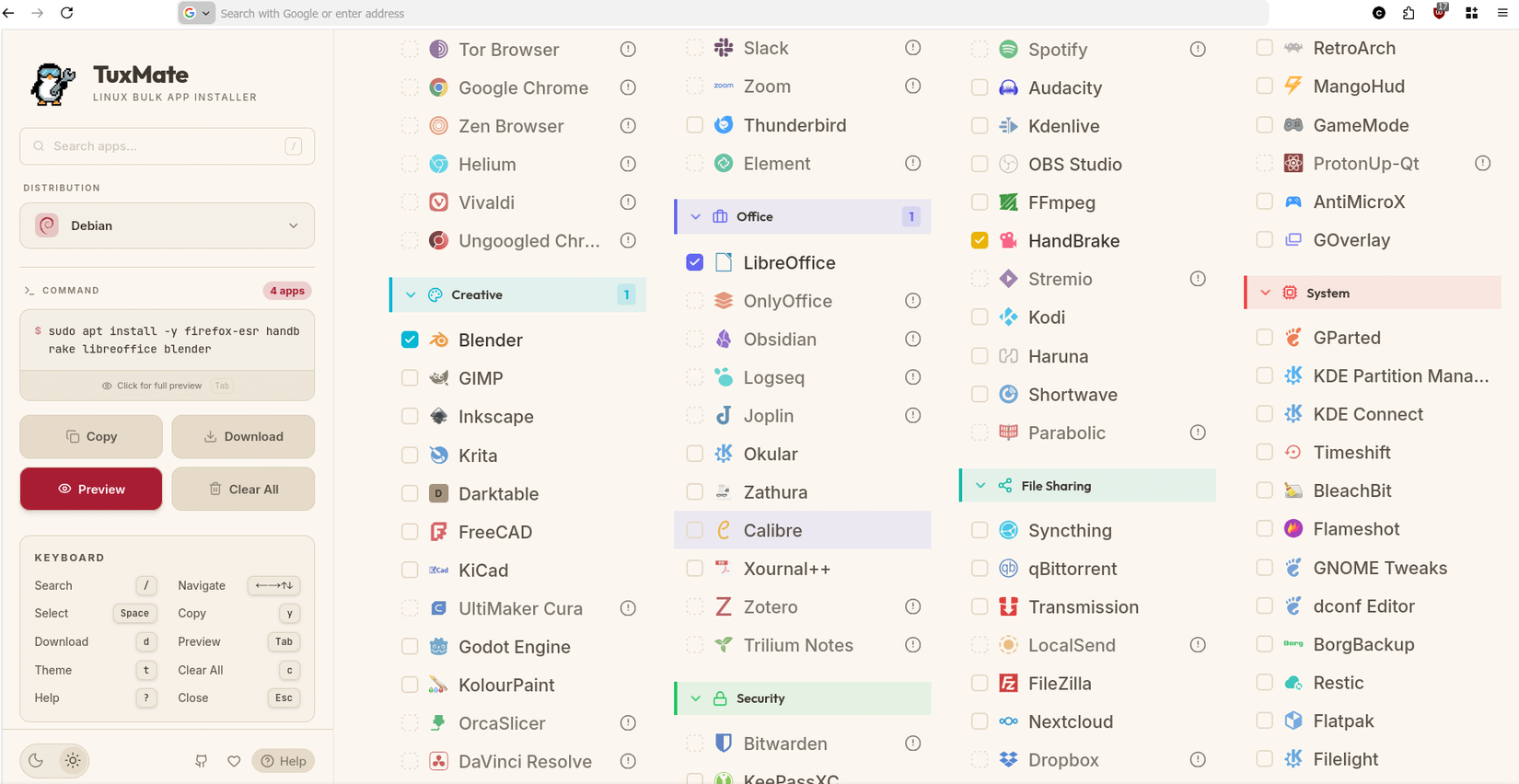 Bulk installation of applications on Linux.