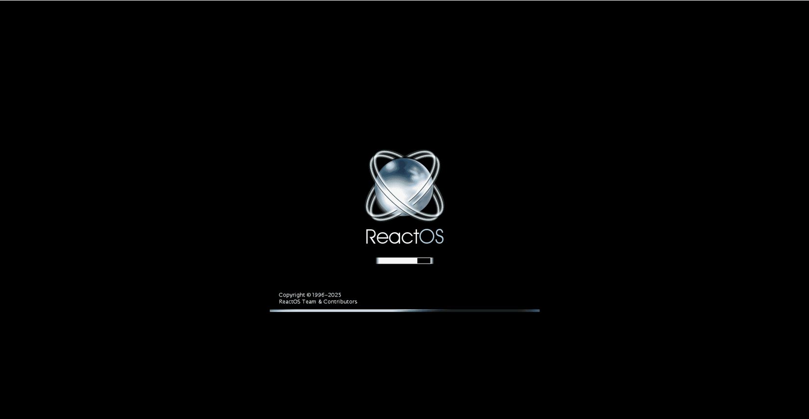 ReactOS boot screen.