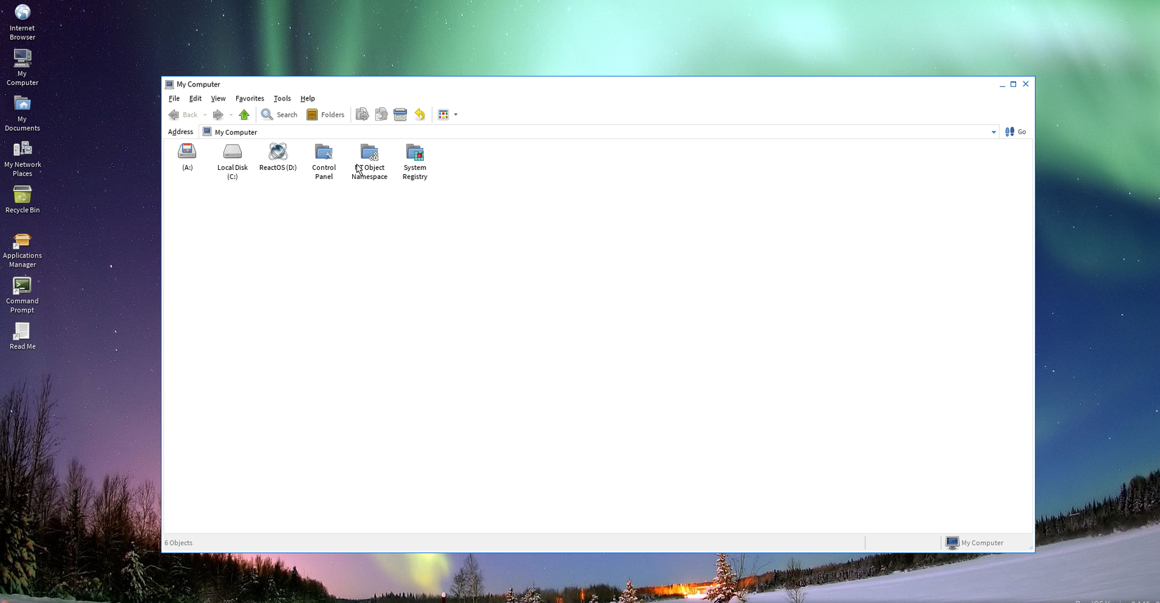 В ReactOS файловая система почти как в Windows.