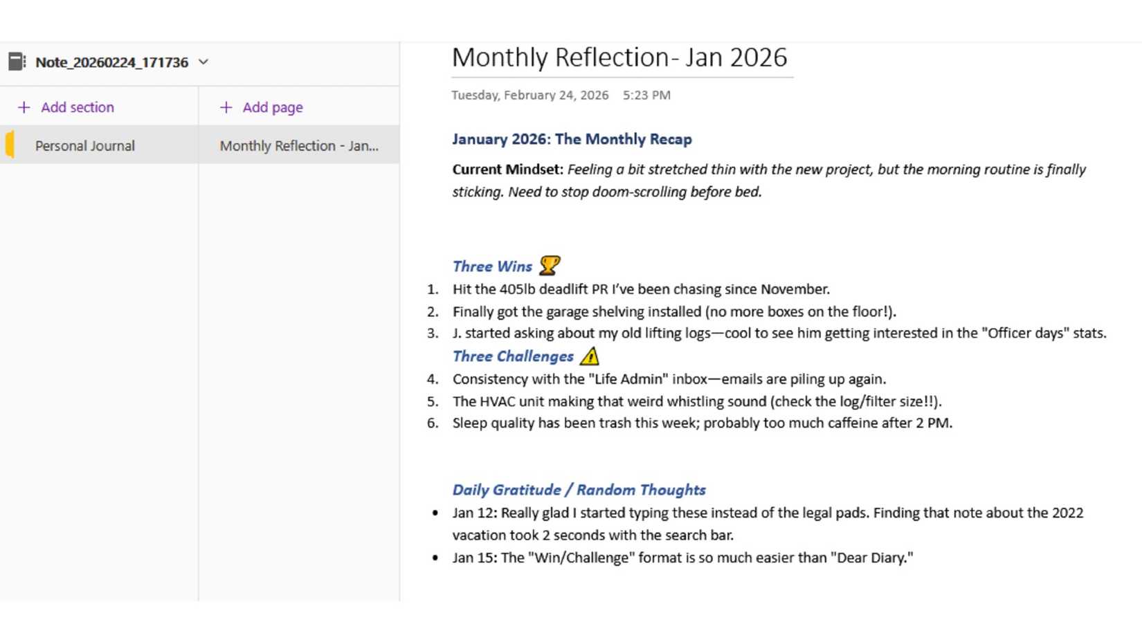 Onenote Welcome Message Example 6 ways I use OneNote to guide my personal life