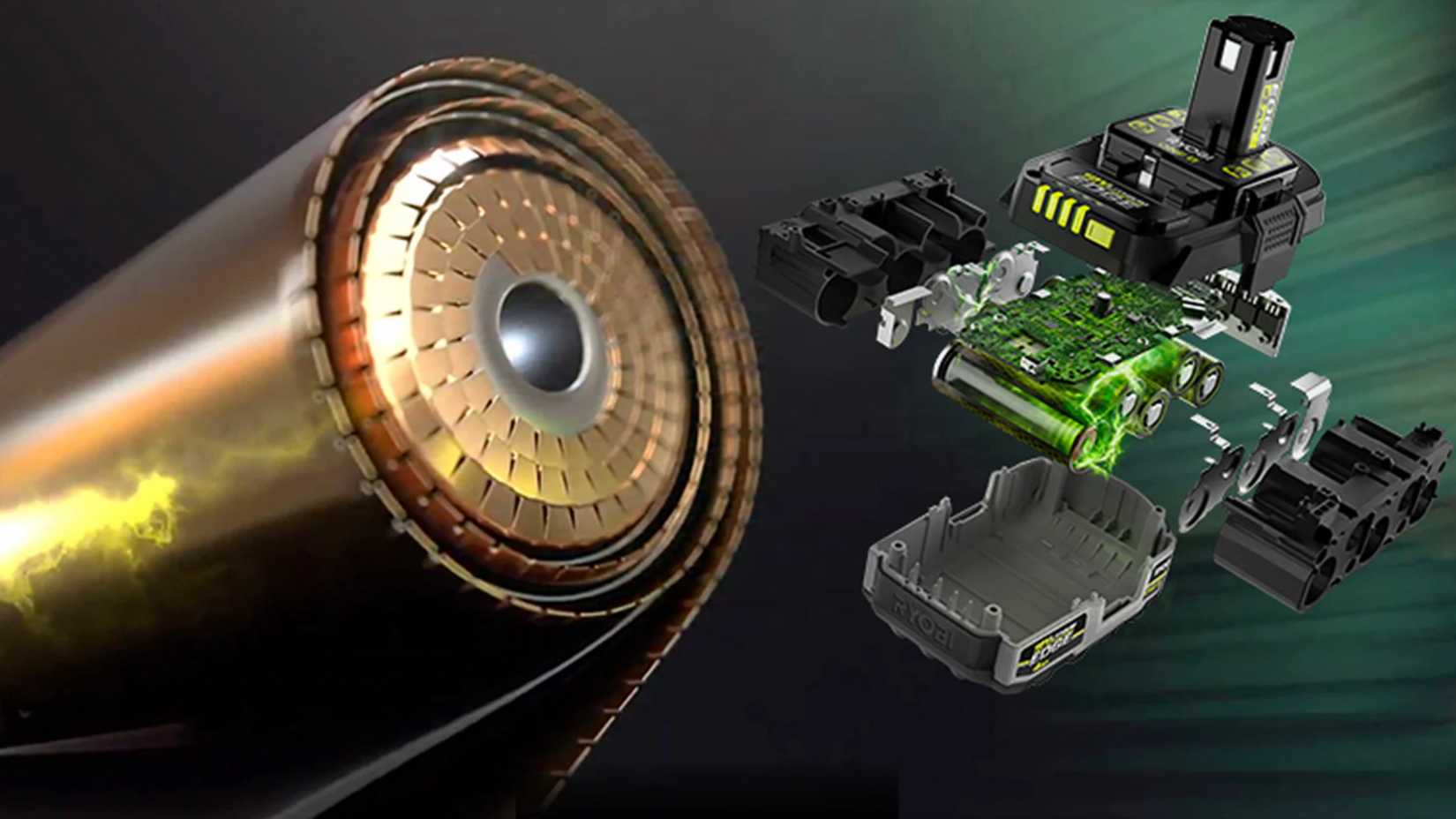 Ryobi battery technology inside