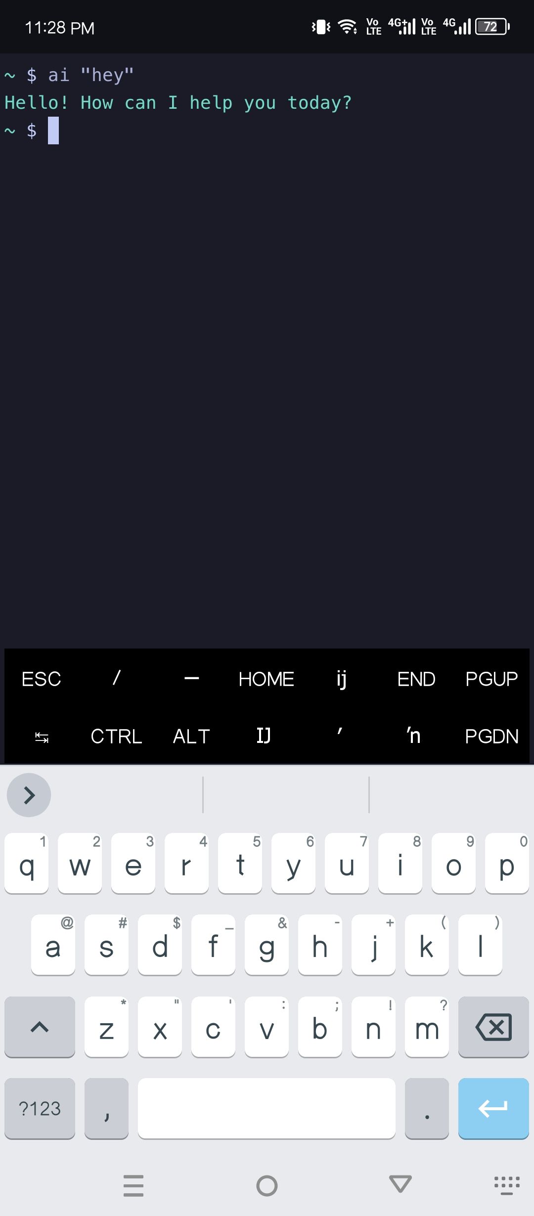 Terminal AI interface for Termux.