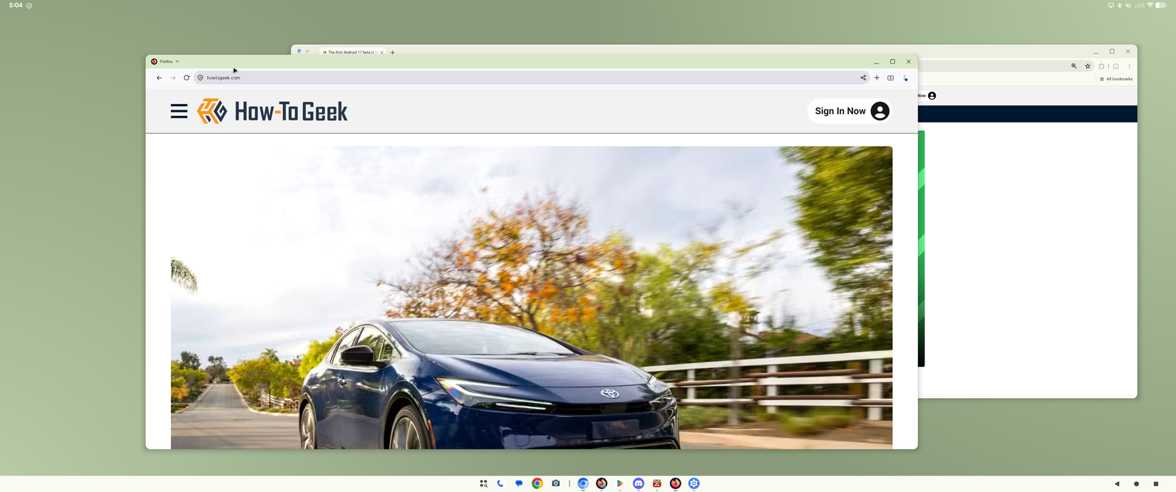 Firefox for Android in desktop mode.