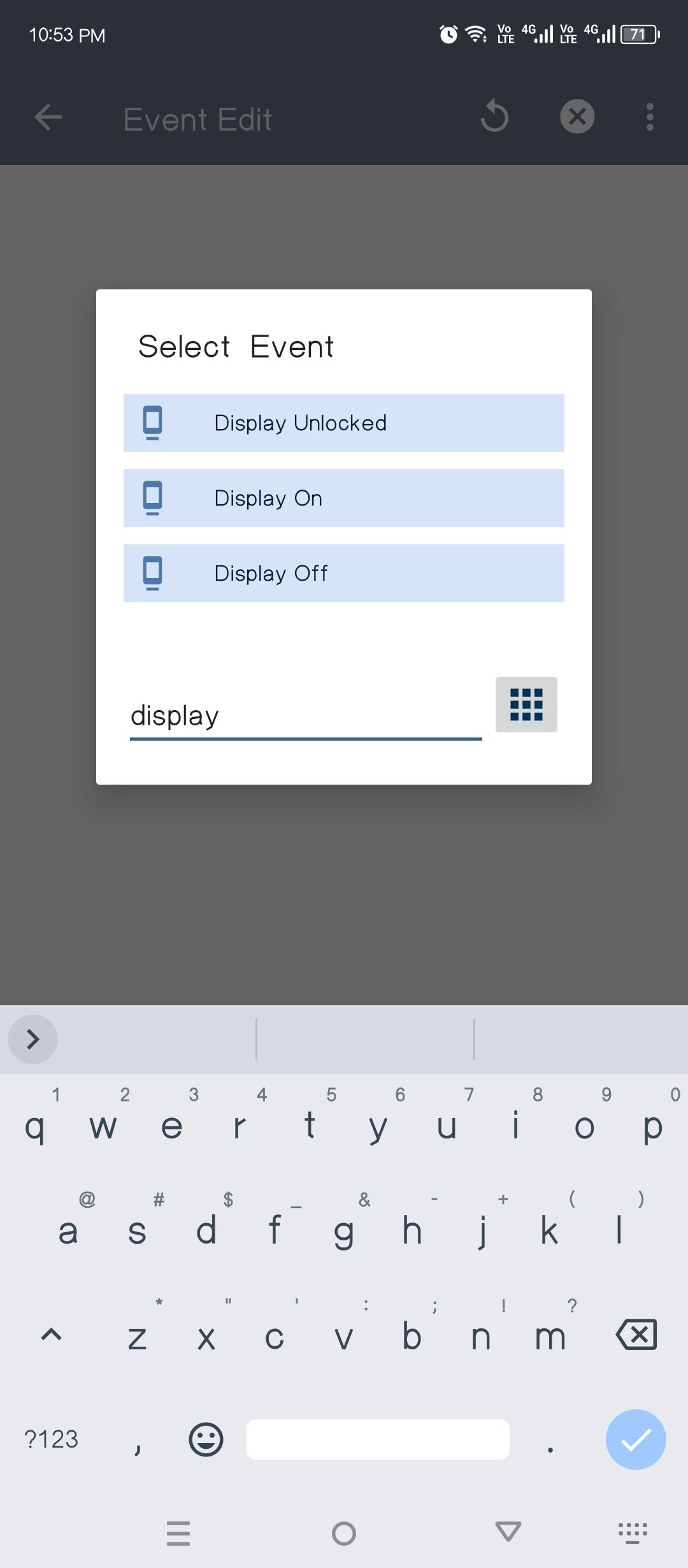 Setting a "Device Unlocked" event with Tasker.
