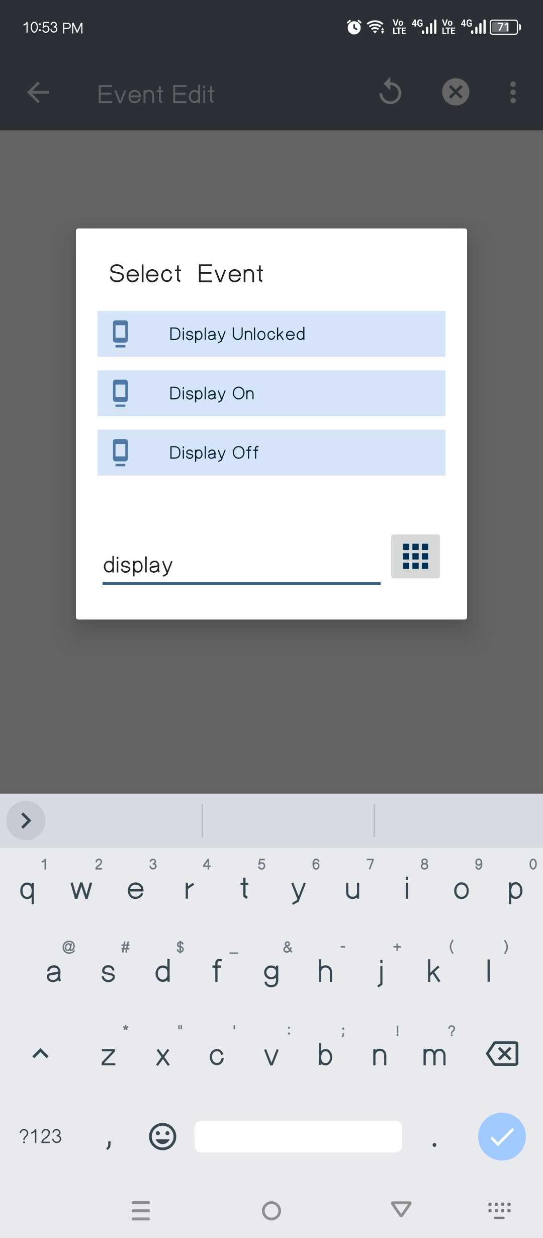 Setting a "Device Unlocked" event with Tasker.