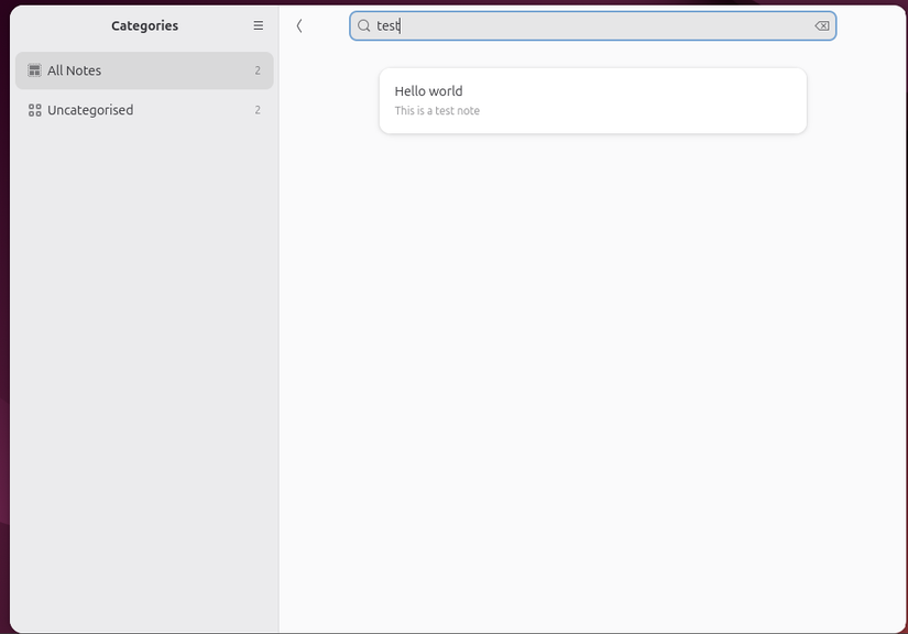 Searching notes using keywords in Iotas.