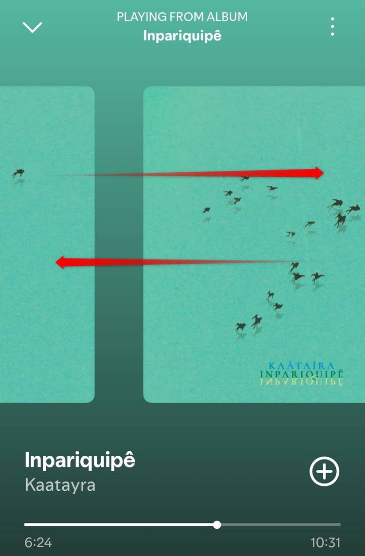 The Now Playing screen in Spotify Android app. 