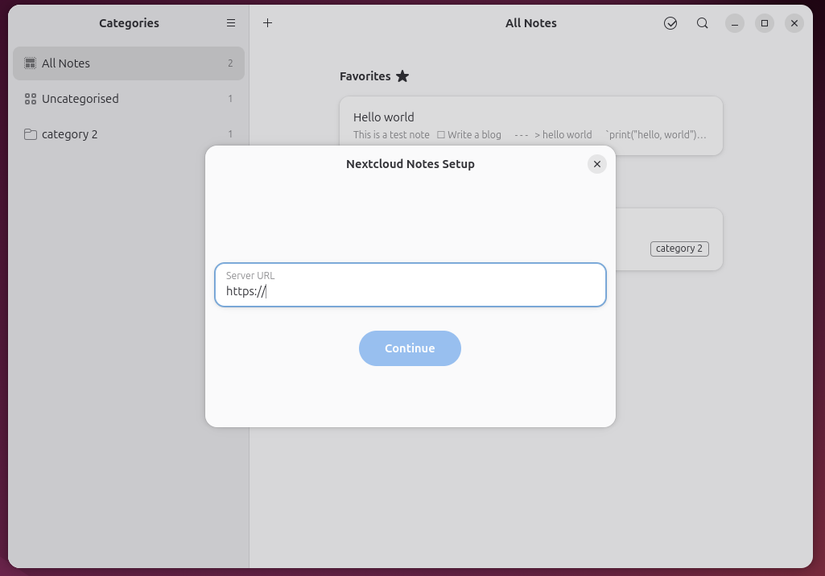 নেক্সটক্লাউড সিঙ্কের মাধ্যমে আইওটাস নোট সিঙ্ক করা হচ্ছে।