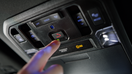 The Toyota Crown Signia's two trims end up luxurious does not want a dozen choices Toyota Safety Connect SOS interior button