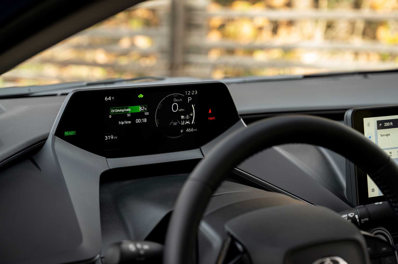 Pantalla del modo Eco del Toyota Prius 2025