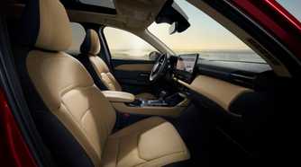 Shot of the front seats and dashboard inside the cabin of a 2026 Mazda CX-5.