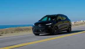 2027 Chevrolet Bolt RS in Mosaic Black Metallic in motion
