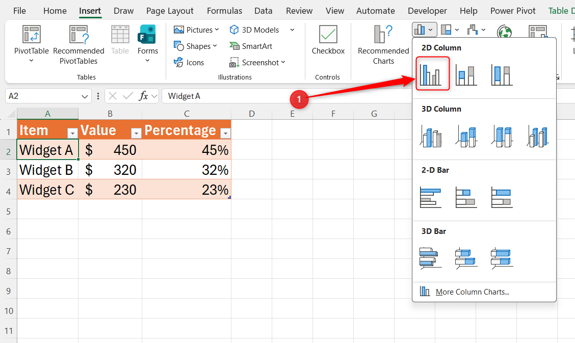 3 simple tricks I use to make Excel column charts actually useful