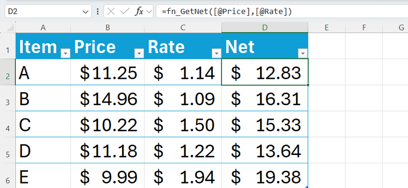 How to name Excel objects like a software dev