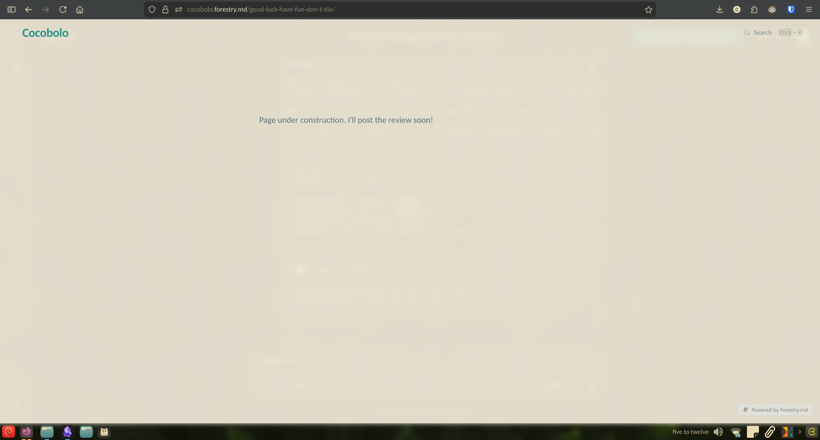 A linked page under construction.