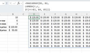 How to use the MAKEARRAY function in Microsoft Excel