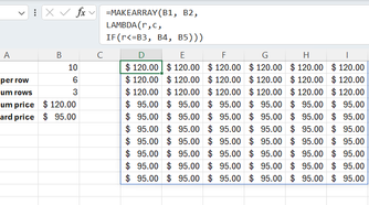 How to use the MAKEARRAY function in Microsoft Excel