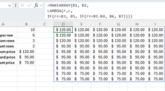 How to use the MAKEARRAY function in Microsoft Excel