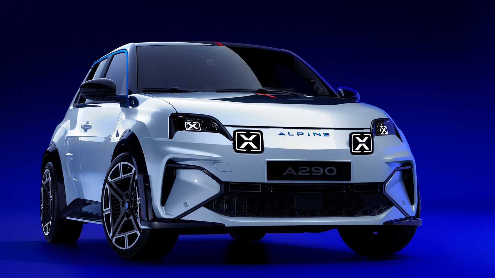 Front 3/4 shot of a 2025 Alpine A290