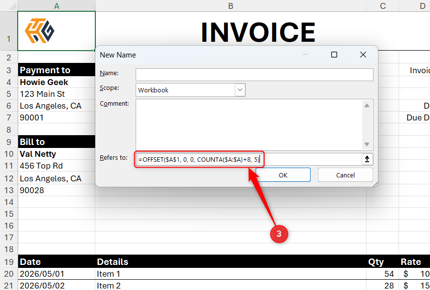 Count Offset Stop manually adjusting your Excel print areas: There is a much better way