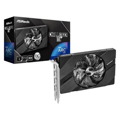 ASRock Intel Arc A380 Challenger ITX 6GB OC GPU.