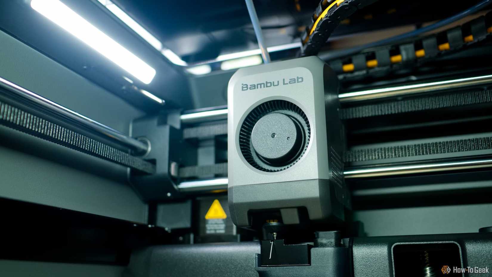 Bambu Lab P2S 3D printer printhead.