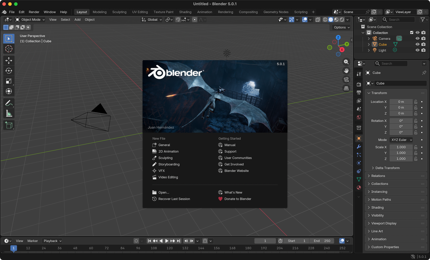 Blender for macOS.