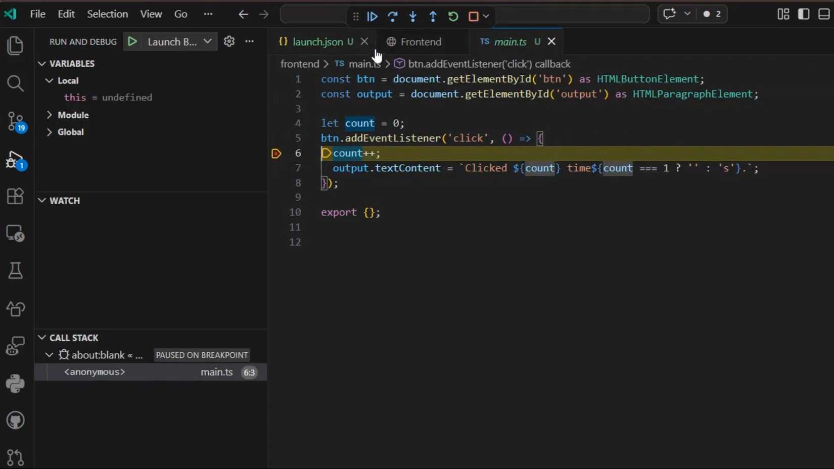 Depuración del navegador en Visual Studio Code