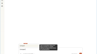 Claude Code compact command for summarizing conversation history
