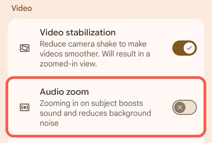 Google Pixel camera settings 1