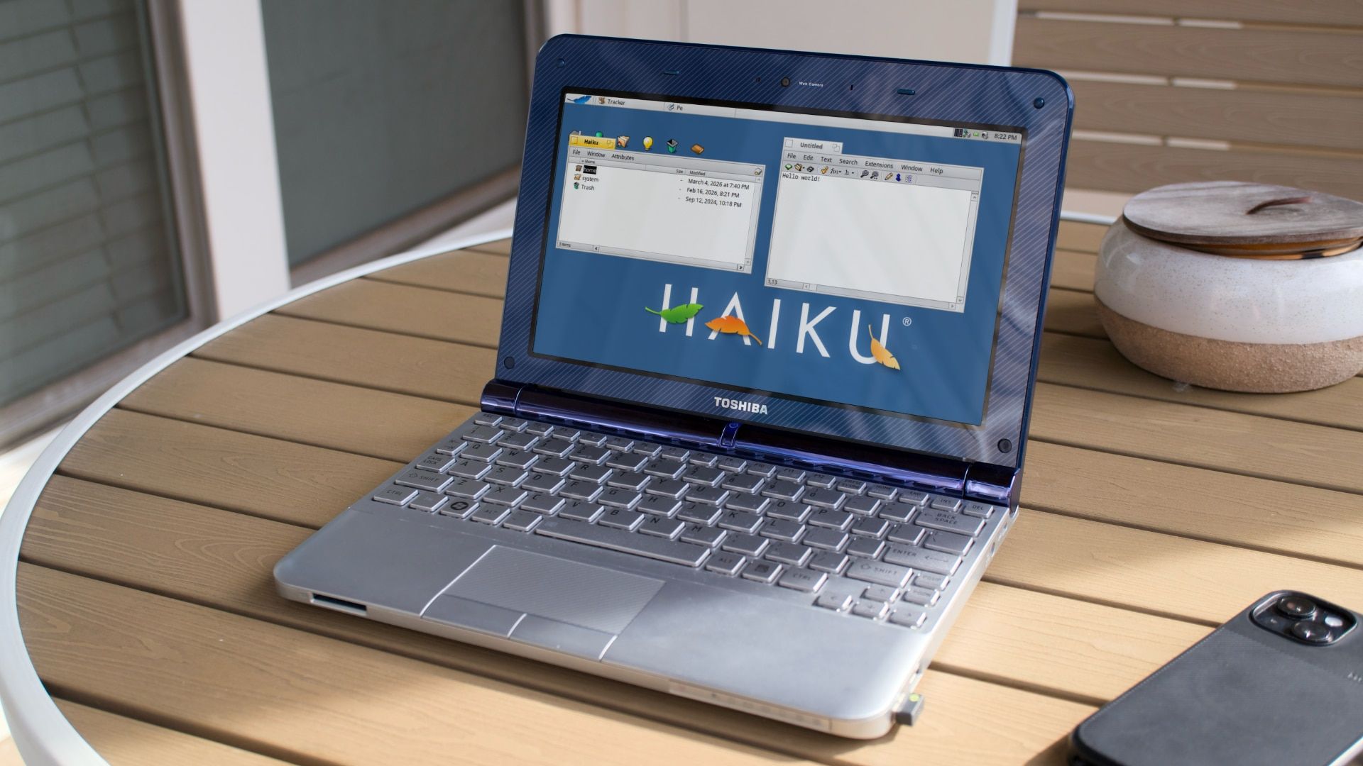 Haiku OS on a netbook